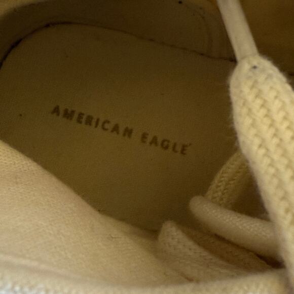 American Eagle & The Smiley Co Groovy Mushroom Print Hi Top Canvas Sneakers 8.5 - Picture 8 of 9